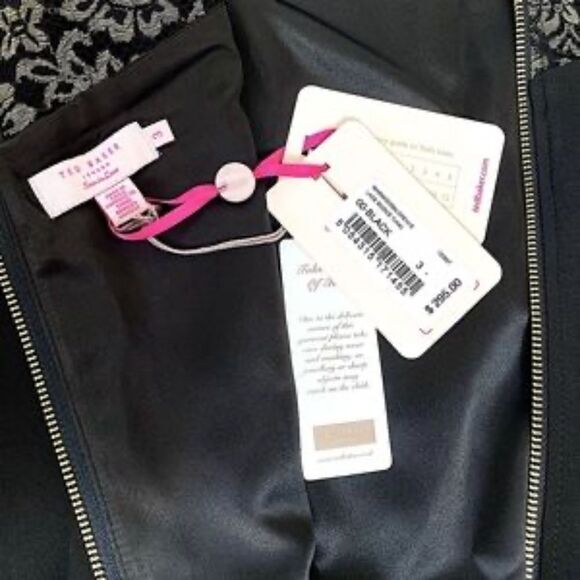 ✨NWT! Ted Baker LORENNE Lace Tunic Black Lace Dress - Picture 11 of 11